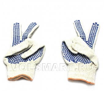 перчатки с точечным пвх покрытием