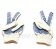 Перчатки Fullkit, х/б, с ПВХ - точка, белые, класс 10-Премиум